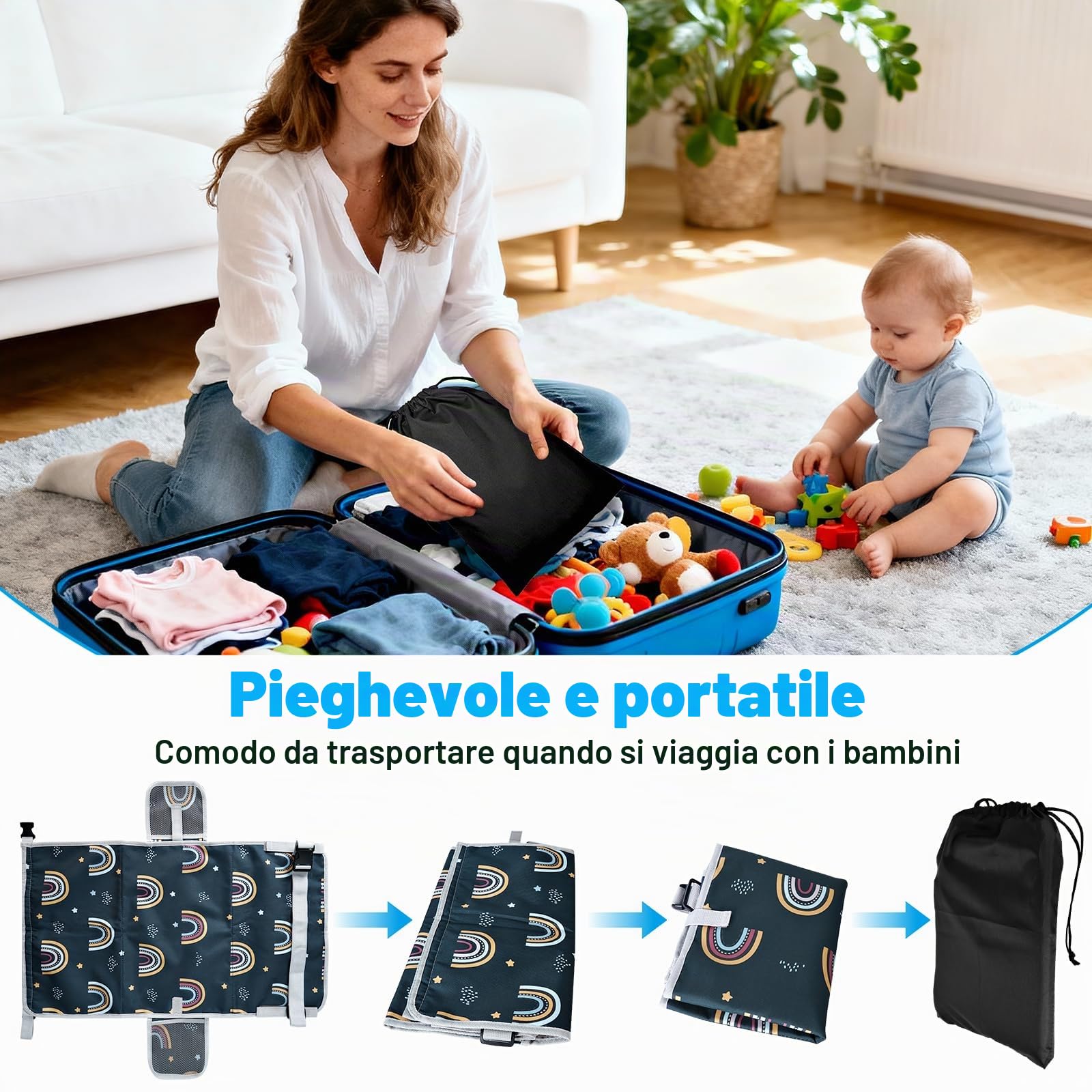Poggiapiedi Aereo Bambino Estensione Sedile Letto Viaggio Amaca con Borsa