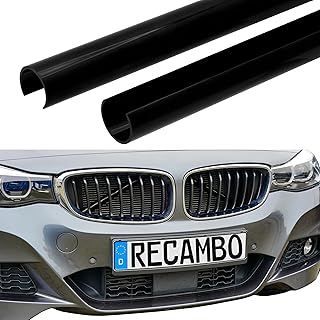 RECAMBO Radiator Grille Trim Black Matt - Sporty V-Struts for Clip-on - High-Quality Tuning Accessories Made of ABS - Suitable for BMW 3 Series G20 G21 G28 | Black