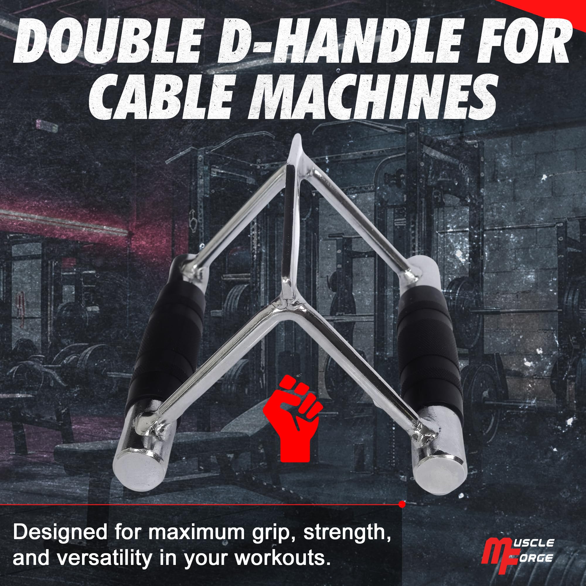 Accessori Macchina a Cavo – Barra LAT Machine 70 cm, Barra Tricipiti a V, Doppia D, Triangolo, Barra Dritta 50 cm – Acciaio, Grip Antiscivolo, Universale – Dorsali, Bicipiti, Tricipiti