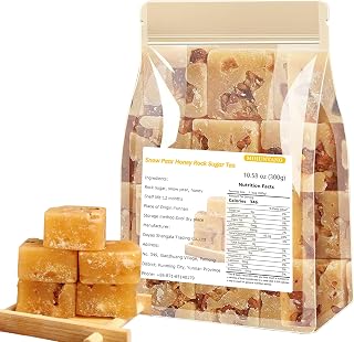 Snow Pear Rock Sugar Tea 10.58 oz/300g Sweet Pear Honey Rock Candy Yellow Lump Rock Sugar