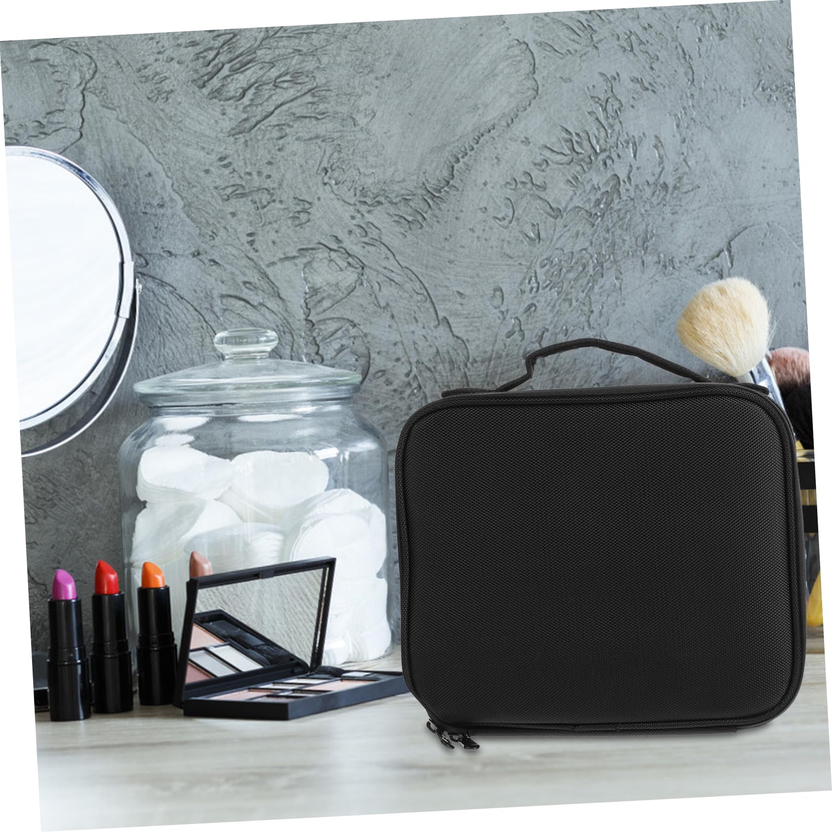 Beaupretty 1pièce Trousse De Toilette Portable Multi- pour Voyage De Rangement Cosmétique Pratique Noir