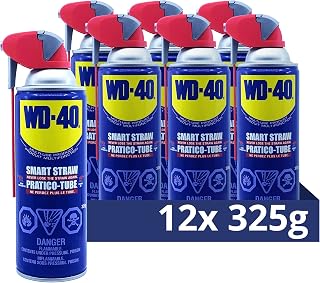 WD-40 Original Multi-Use Product, 325g Smart Straw, Drives Out Moisture, inhibits Rust, lubricates, removes Grease and Stickiness | 2272, case of 12