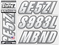 Vista 55 de Stiffie Techtron Vino/Negro 7,6 cm Adhesivos para Registro de Barcos y Motos Acuáticas • Pegatinas de Números y Letras