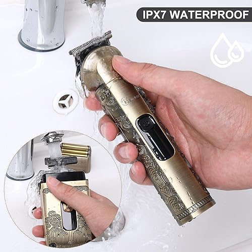 Miniatura 6 de Hatteker Cortapelos Profesional Maquinilla de Afeitar Eléctrica Afeitadoras de Lámina para Hombres Cuerpo Nariz Oreja Kit de Aseo de Cabello con