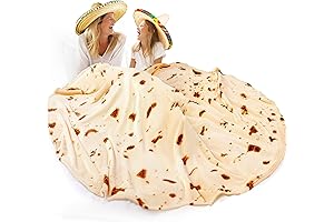 Zulay Burritos Tortilla Blanket - Snuggle Up in a Warm Flour Tortilla!