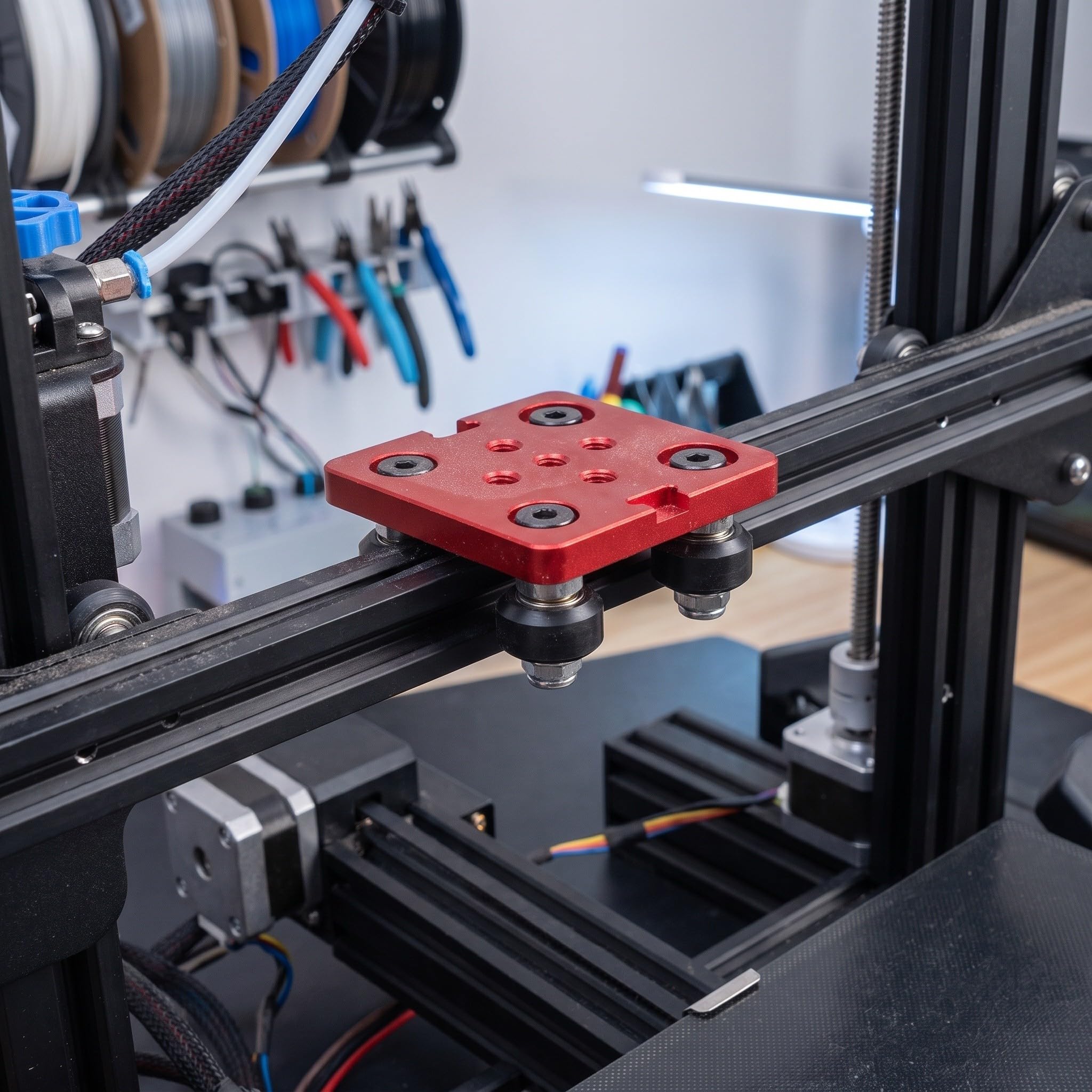 Gatuida Placa de pórtico en V, juego de ruedas POM para impresora 3D con