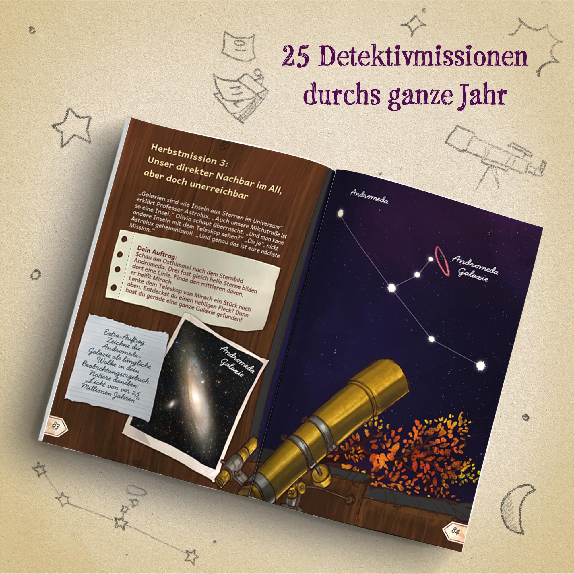 Teleskop-Abenteuer für Kinder - Sterndetektive erforschen das All | Erlebe magische Weltraumabenteuer, löse galaktische Sternenrätsel und entdecke geheimnisvolle Planeten und ferne Galaxien