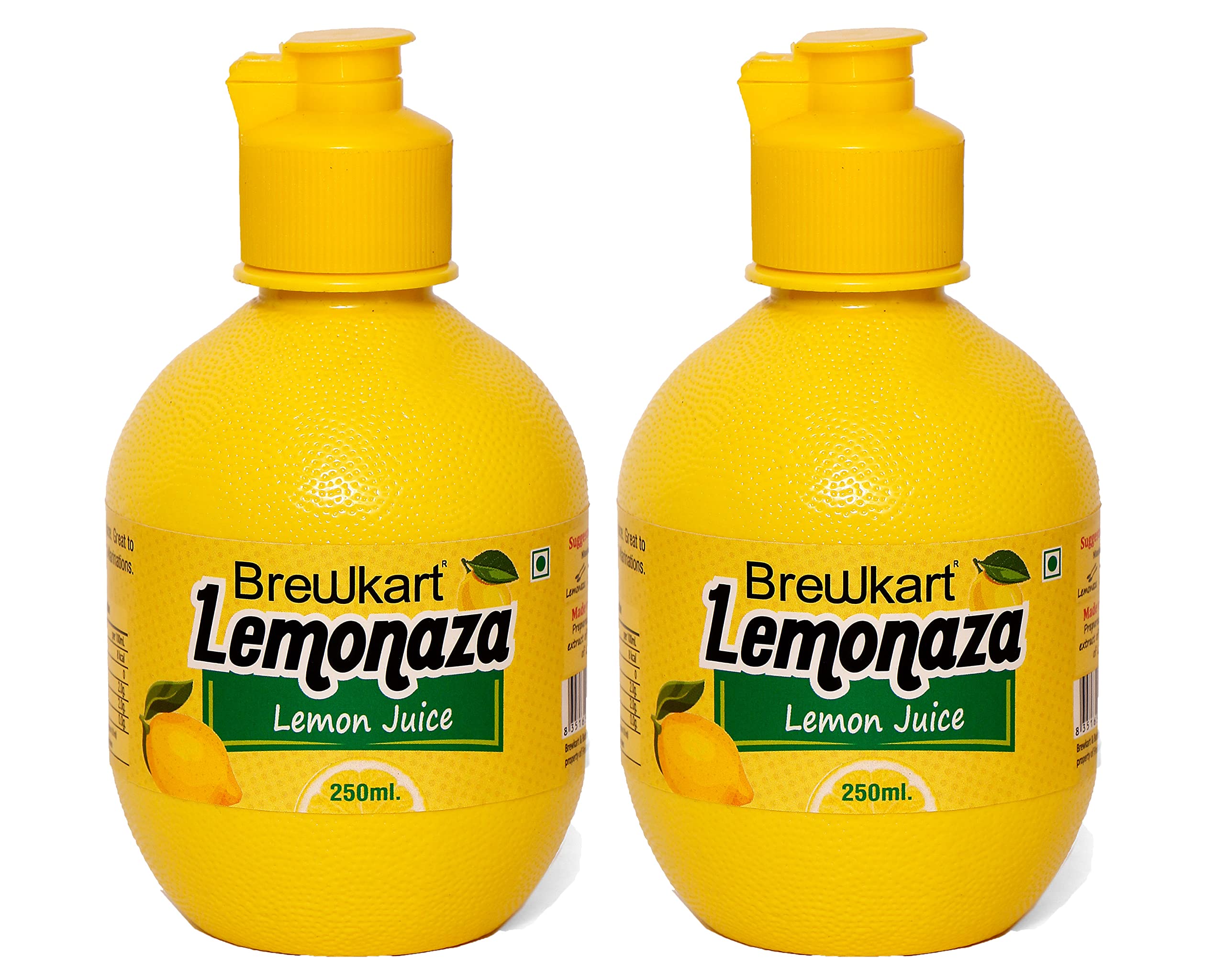 Brewkart Yellow Lemon Juice Concentrate - Pack of 2 (250 ml each) for Refreshing Beverages (B08TCC5S7V) Amazon Price History, Amazon Price Tracker