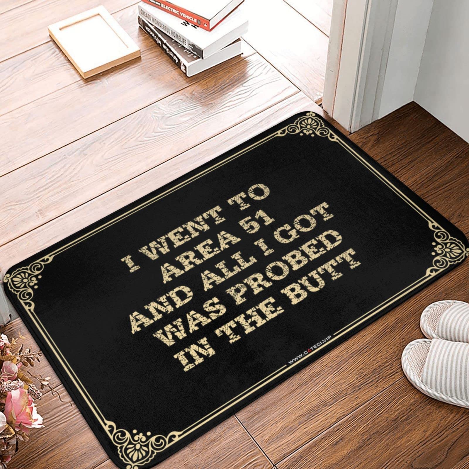 Tapis de salle de bain amusant Area 51 pour decorer votre porche entree ou espace man cave insolite