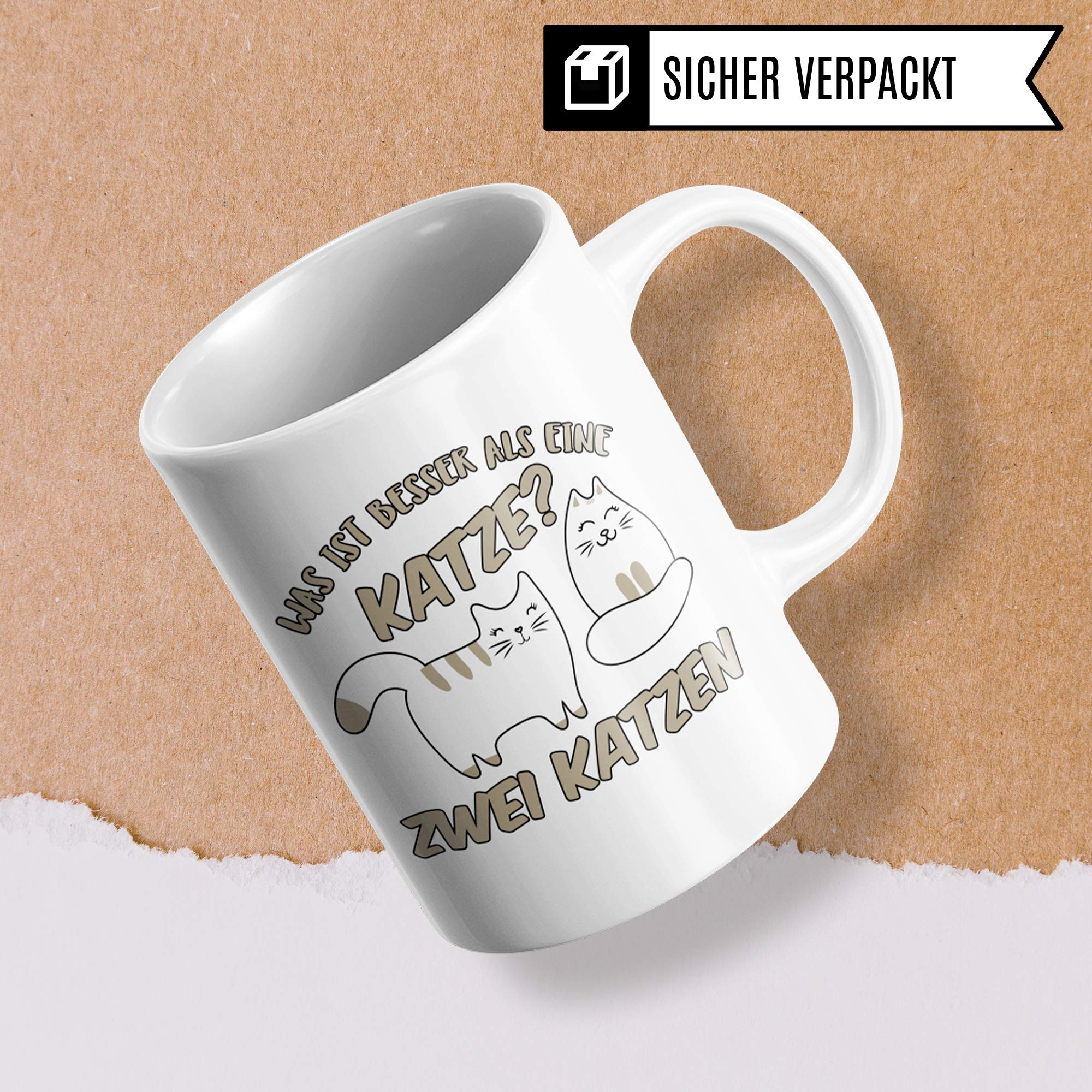 Tazza Regalo Mamma Di Gatto In Tedesco - Pagma, 330 Ml, Stampata A Mano In Baviera - 2