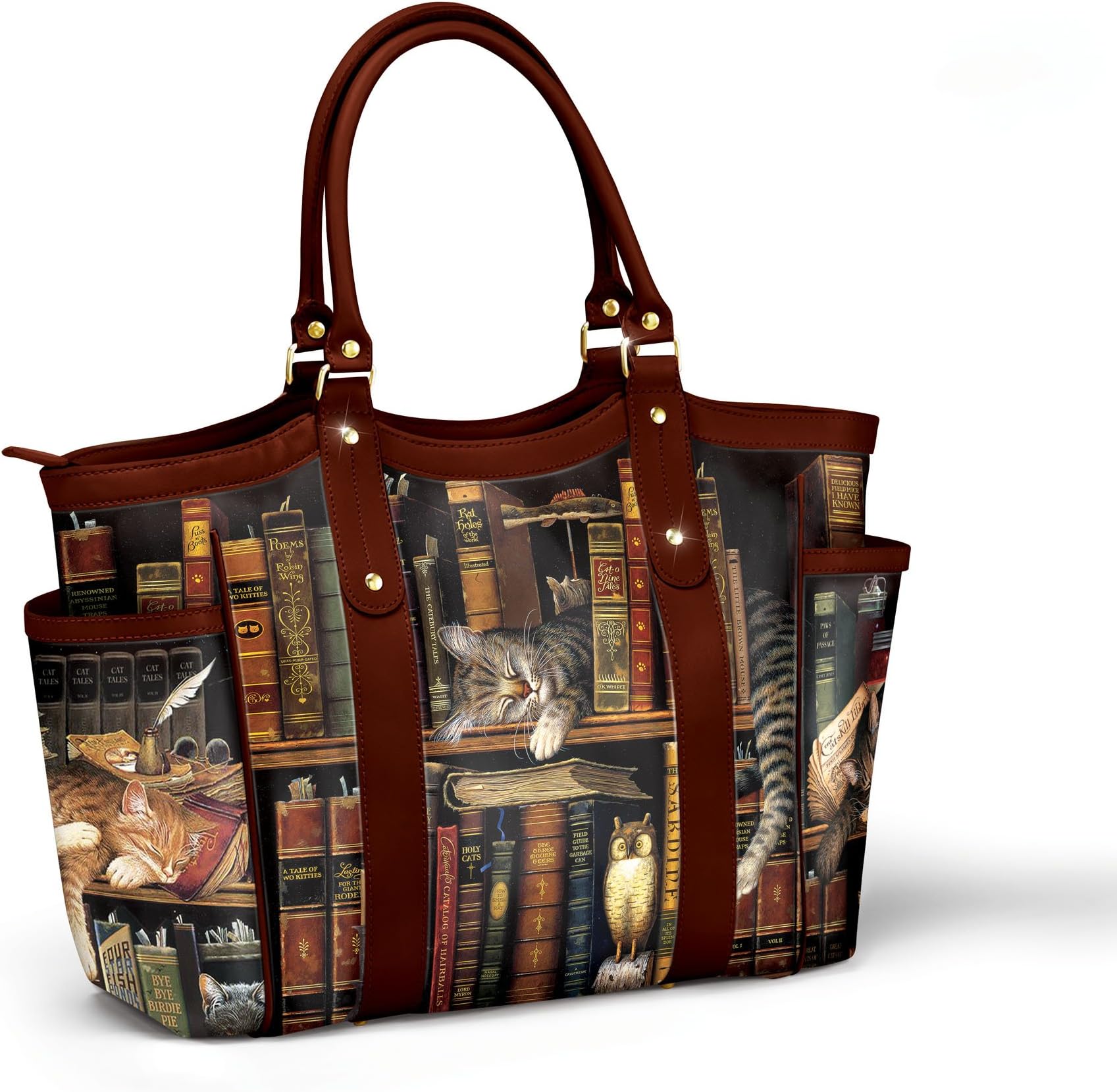 The Bradford Exchange Charles Wysocki Classic Tails Tote Bag With Cat Artwork