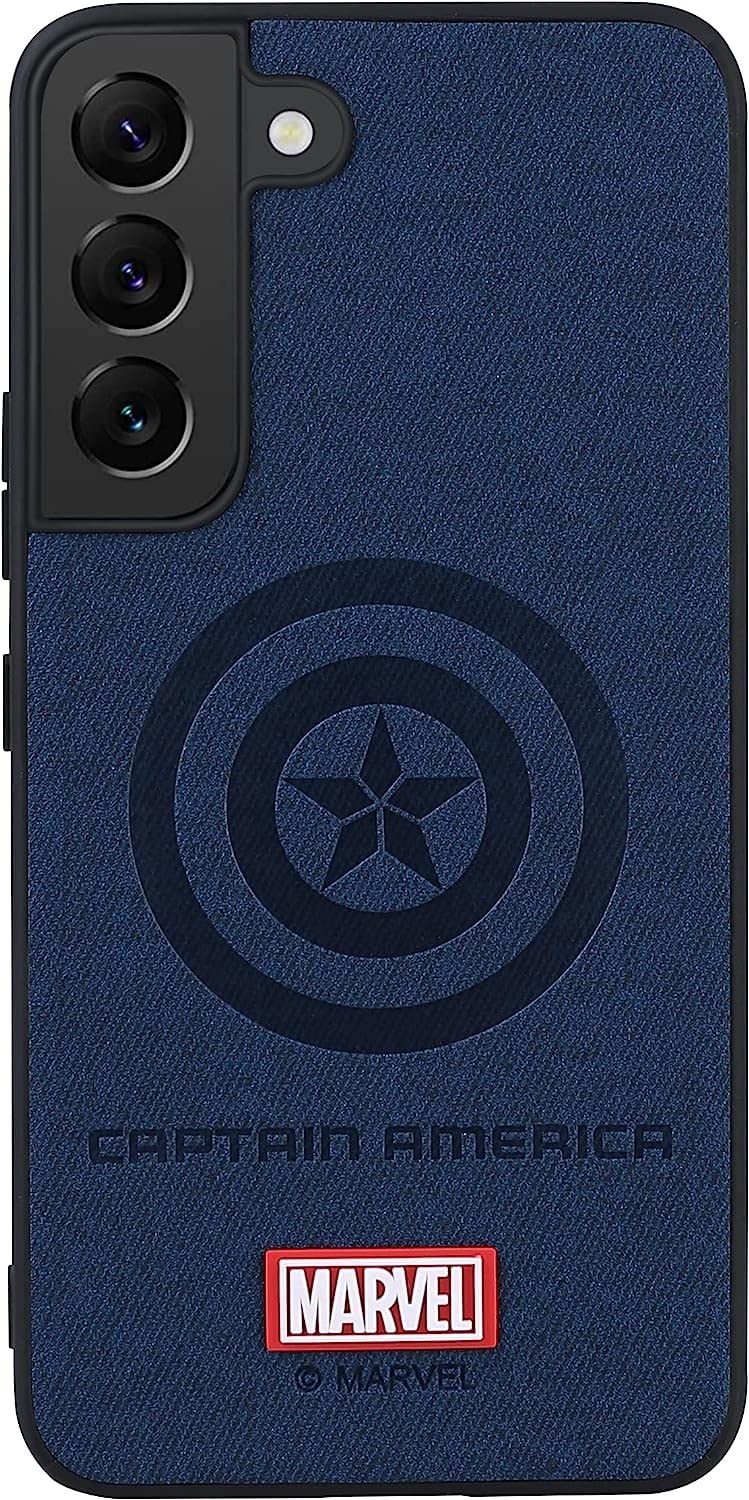IRON SPIDER Case for Galaxy S23 5G, with Superhero character Compatible Samsung S23 Leather Case Blue