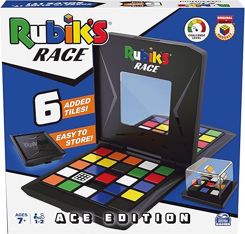 Rubik's Race, Ace Edition - Rompecabezas clásico de ritmo rápido secuencia de estrategia para dos jugadores, juego de mesa para niños y adultos a