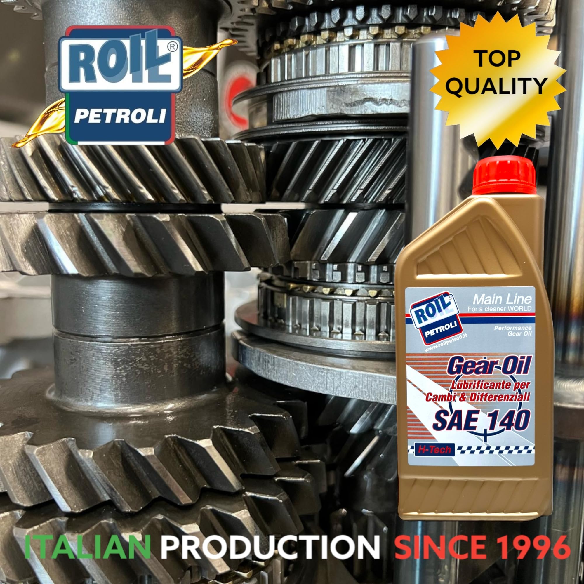 2 Litri di Roil GEAR CD SAE 140 - Olio Minerale per cambi manuali, differenziali, trasmissioni manuali, ingranaggi ipoidi, assali