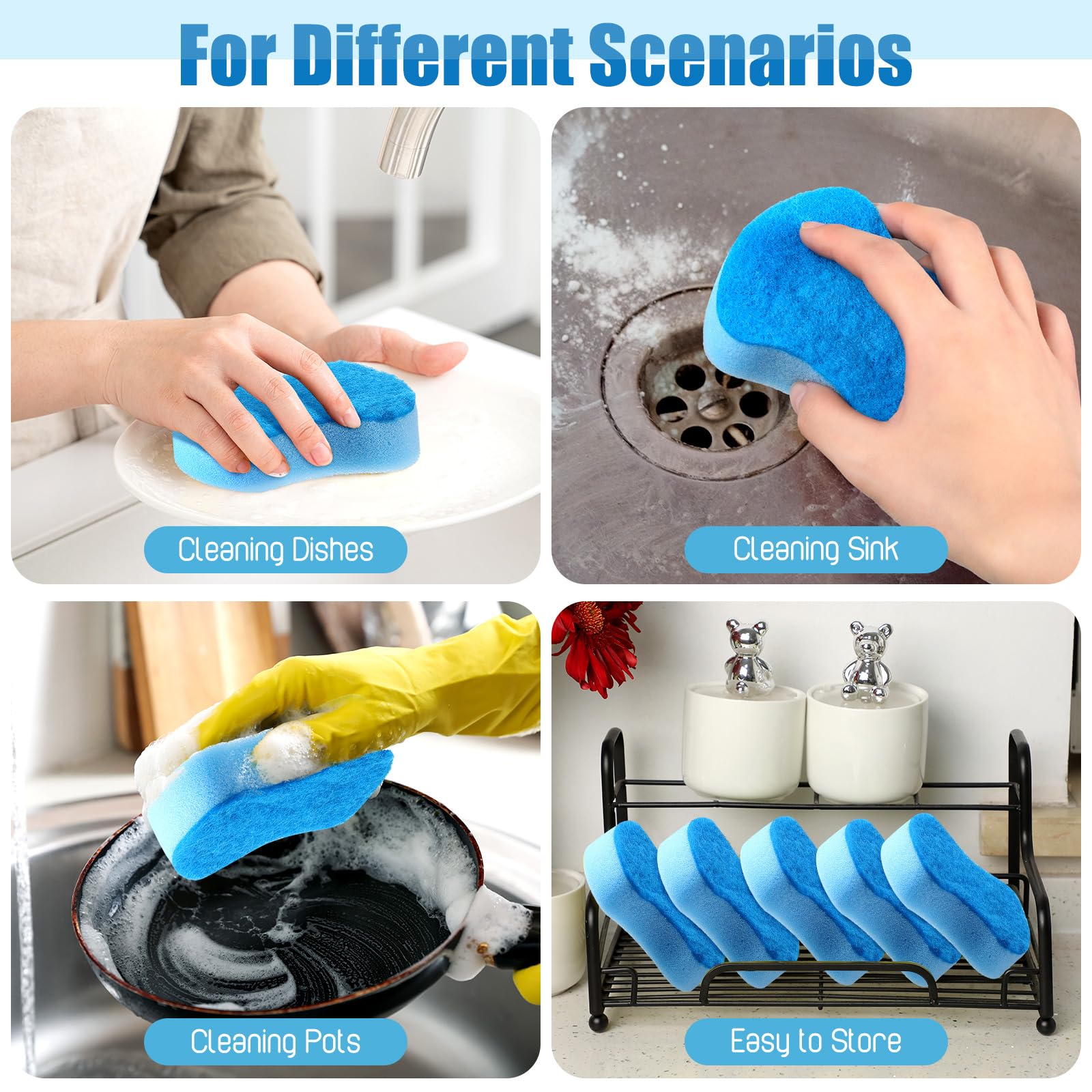 Wrapped Sponge Snapklik.com : Tanlade 480 Pcs Individually Wrapped Sponges Kitchen ...