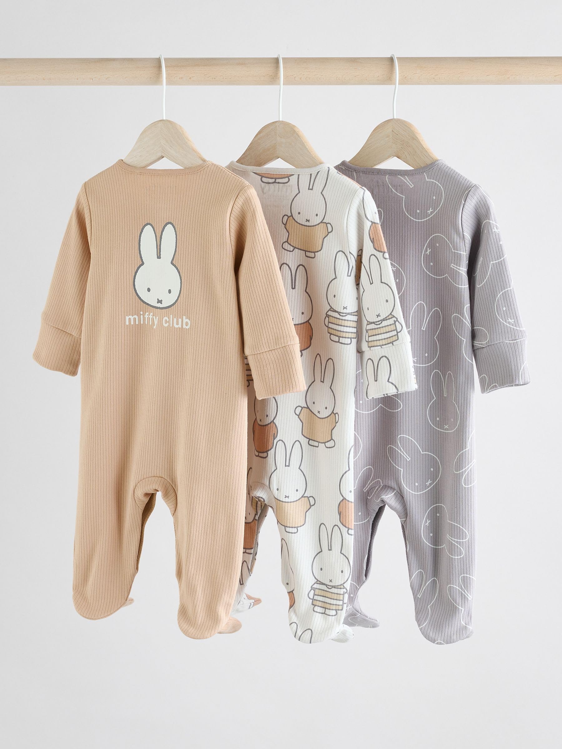 NEXT Noworodki unisex Zestaw 3 par śpioszków niemowlęcych Miffy