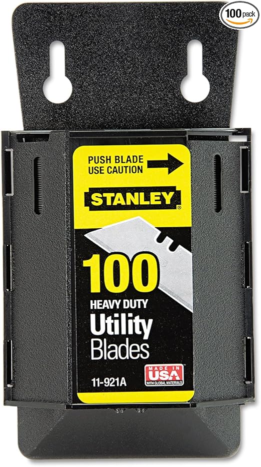 STANLEY Utility Knife Blades, Classic 1992, Heavy Duty, 100-Pack (11-921A)
