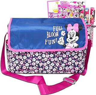 Minnie Mouse Diaper Bag Purse - Bundle with Minnie Diaper Bag Purse, Minnie Mouse Pens, Stickers, More | Minnie Diaper Bags for Baby Girl
