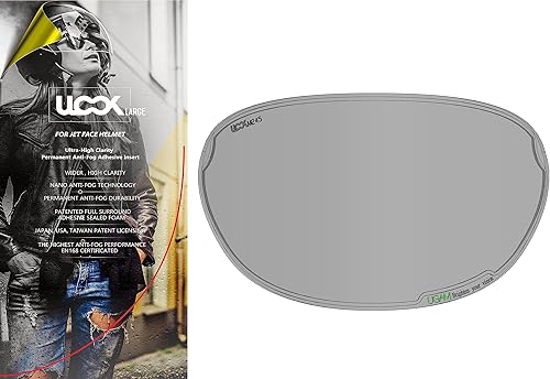 ULOOK Tecnología Nano Antivaho Visera universal para casco de motocicleta, claridad ultra alta