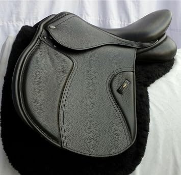 All Purpose Black English Style Genuine High Qaulity Leather Full Covered Cow Indium Softie English Horse Saddle Hand Made Saddle Horse Easy Comfortable Plain Cow Black Softie Seat