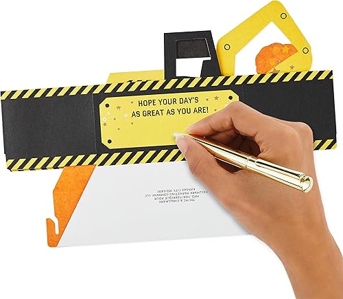 Miniatura 5 de Hallmark Paper Wonder - Tarjeta de cumpleaños desplegable para niños (excavadora de construcción)