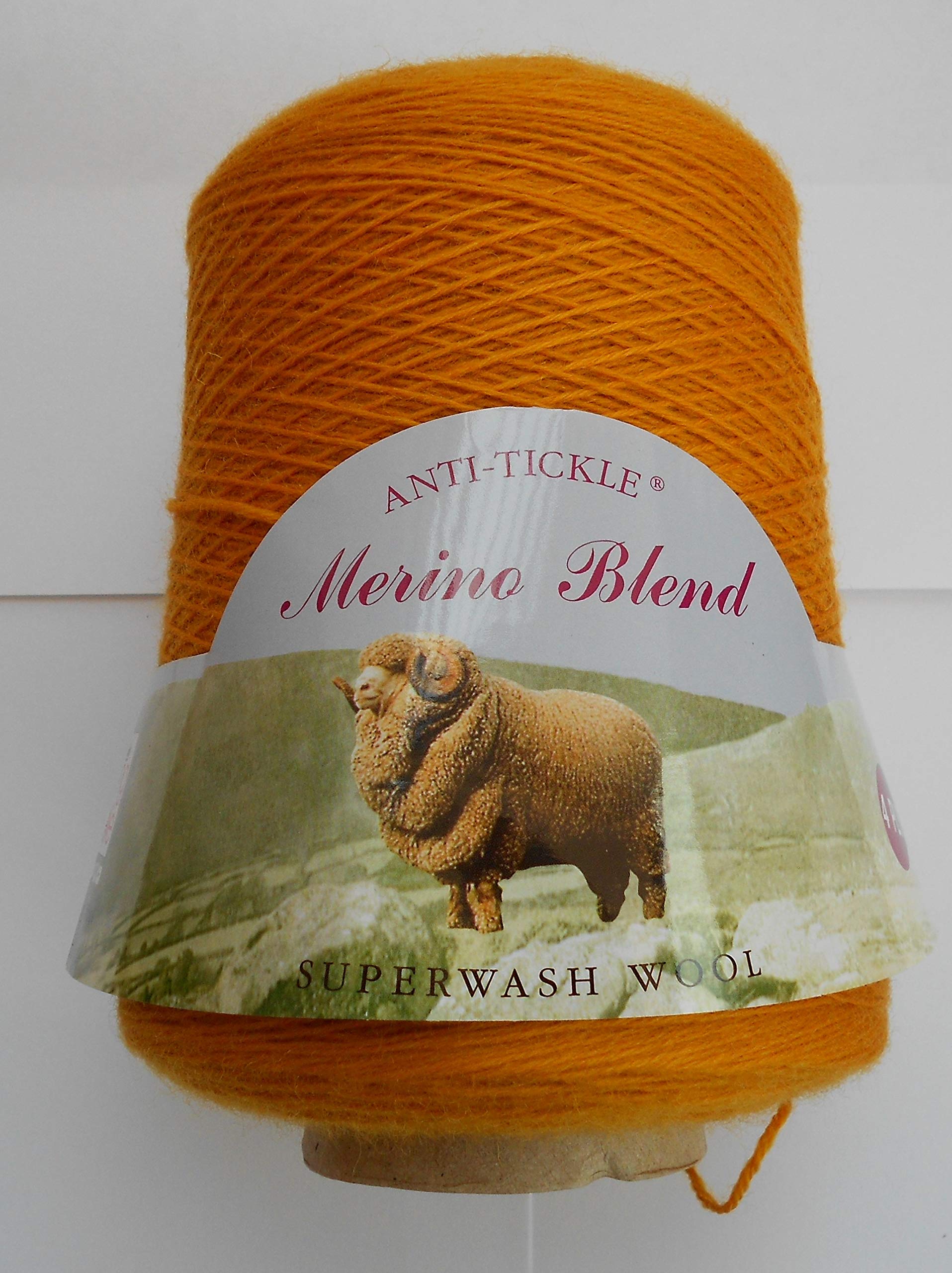 King Cole Merino Blend Anti-Tickle 100% Superwash Wool 4ply Cone 500g (Mustard 1773)