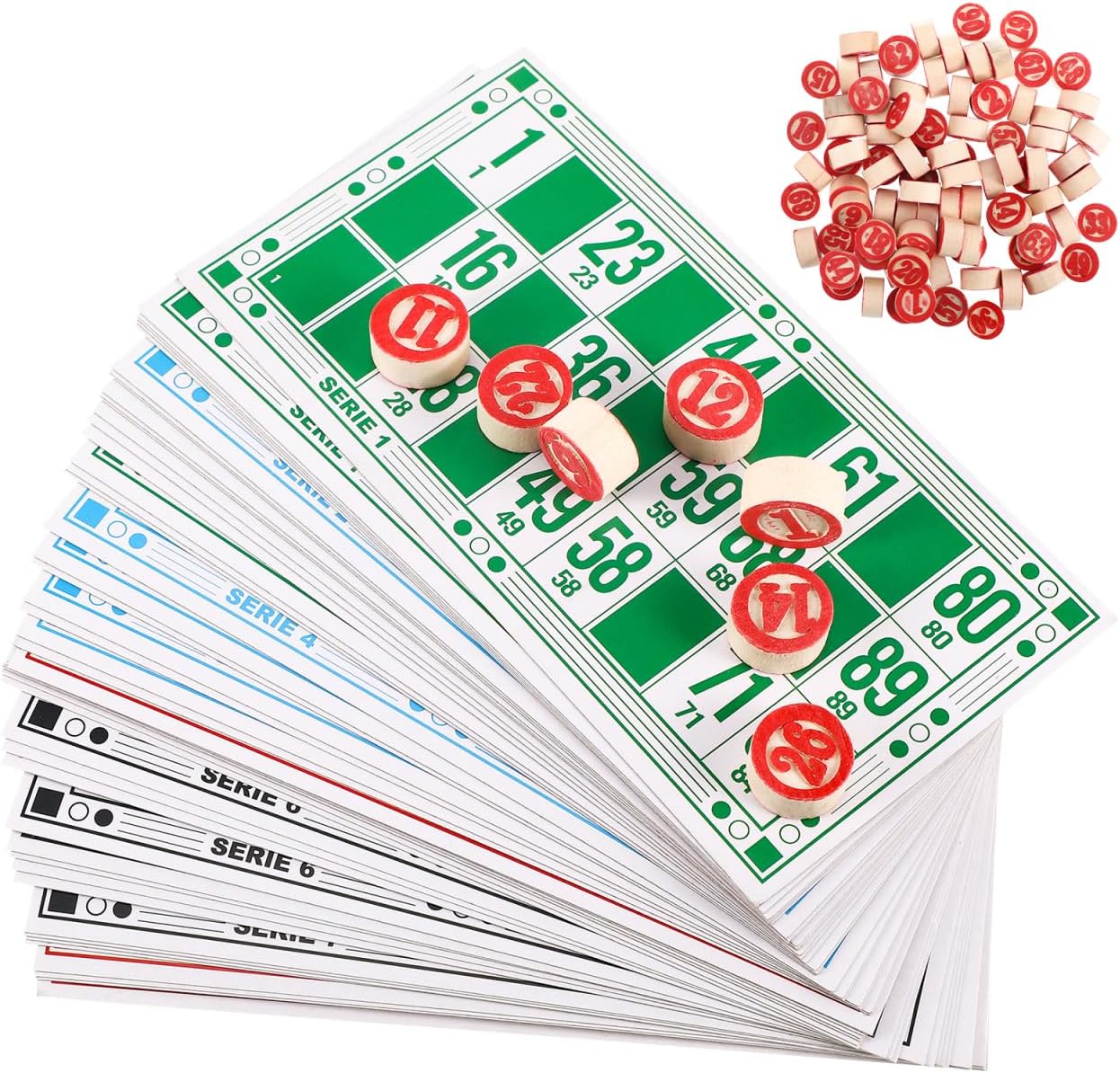 Vaguelly Bingo Digital Chess Game Set for Family and Kids - Educational Russian Lotto Board Game for Concentration and Logical Thinking - Durable Wooden Travel for Parties and Home