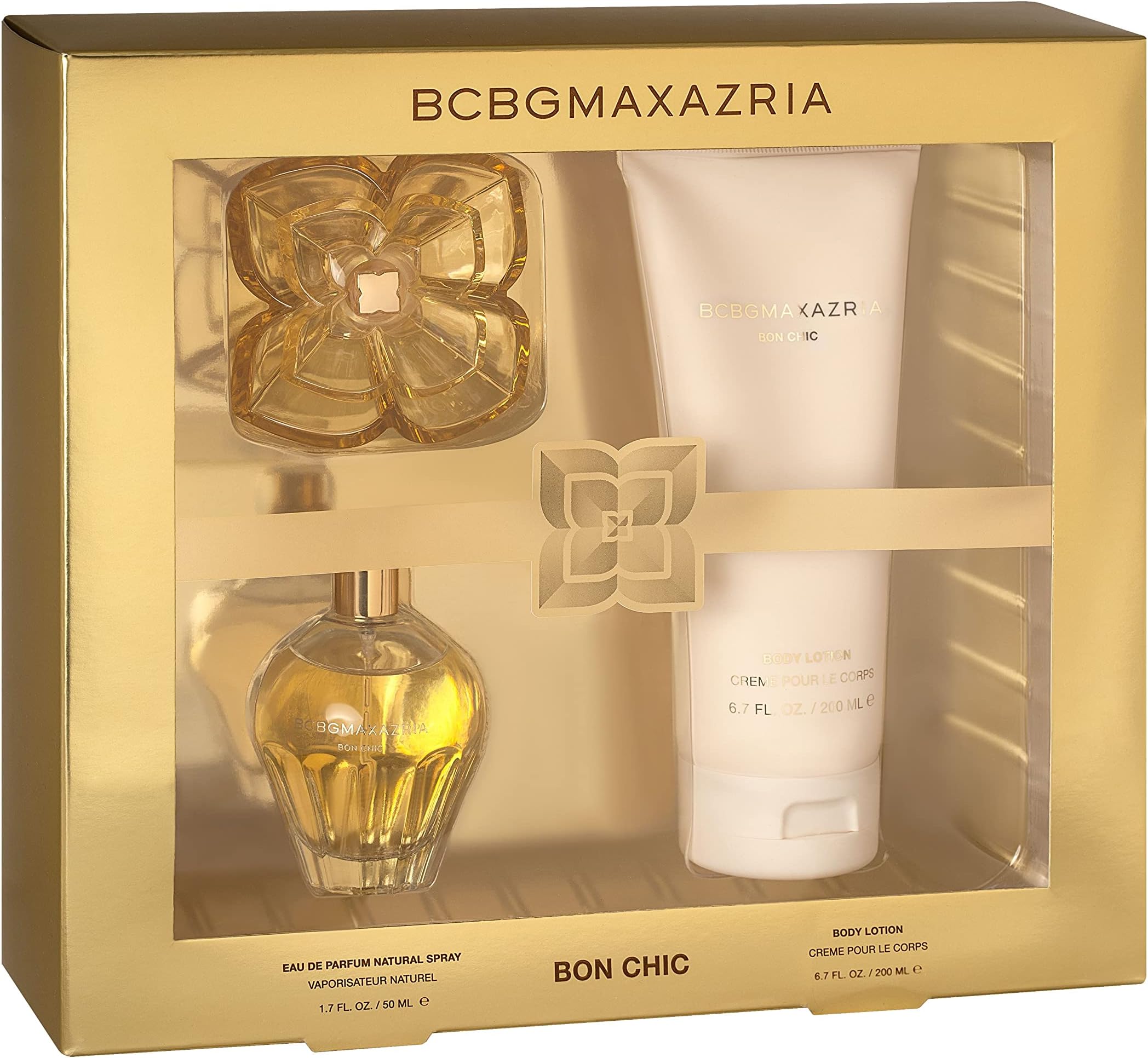 BCBGMAXAZRIA - 2 Piece Fragrance Giftset for Women - Bon Chic - (1.7oz/50ml EDP Perfume + 6.7oz/200ml Body Lotion) for Women