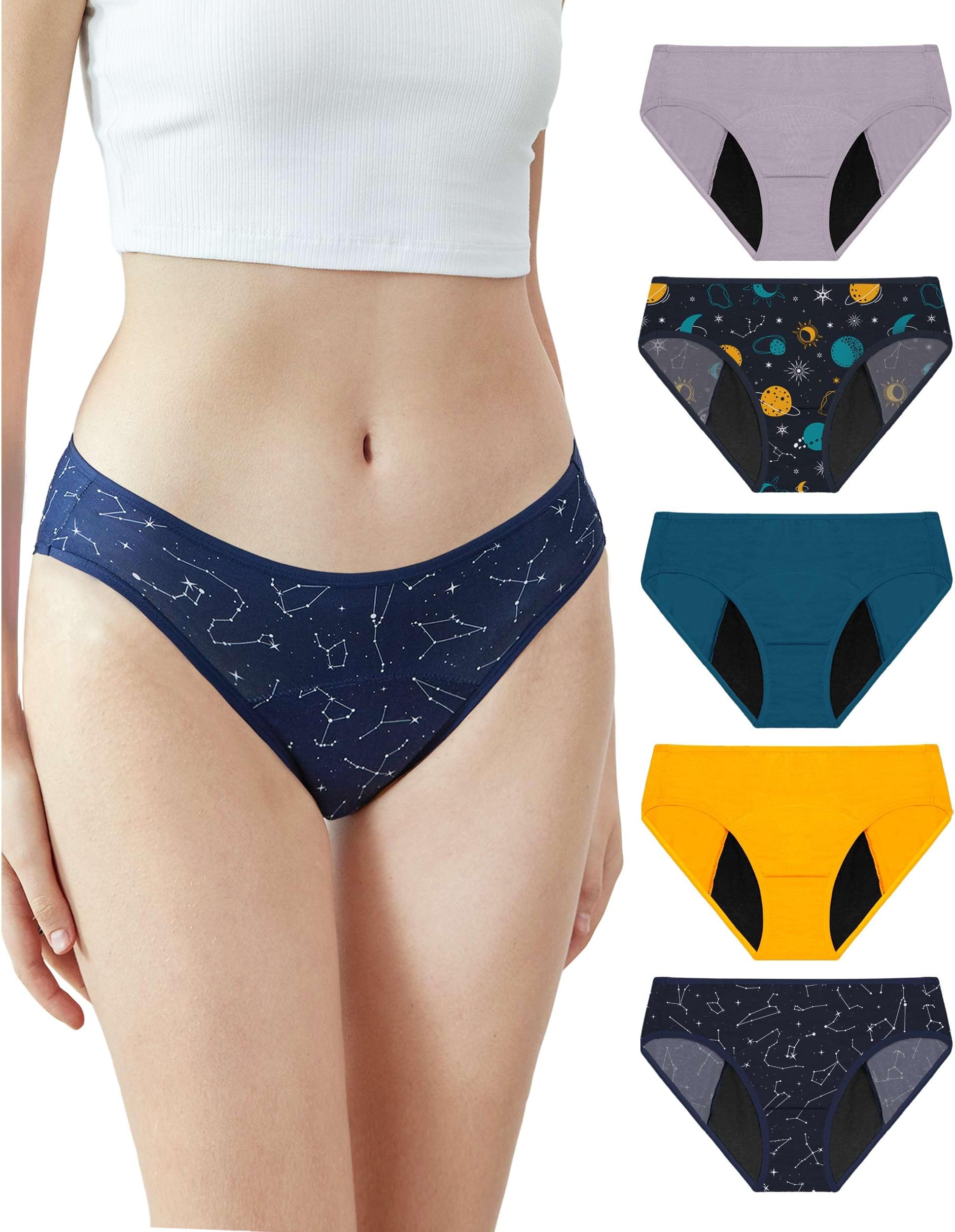 Neione Period Underwear | Menstrual Panties | Women Teens Hi Cut Bikini Briefs