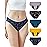 Neione Period Underwear for Women Plus Size, Leakproof Menstrual Panties High Cut Cheeky Bikini Briefs, Soft Stretch Postpartum Comfort 5 Pack Galaxy XX-Large