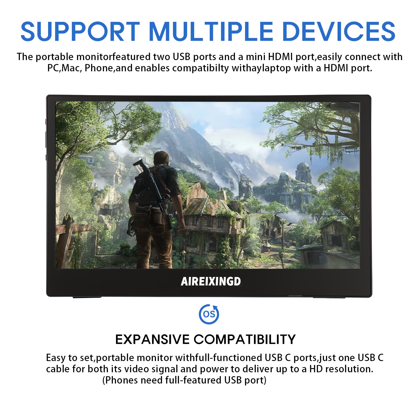 Amazon.co.jp: AIREIIXNGD 11.6インチ ポータブルモニター 1366x768 TN