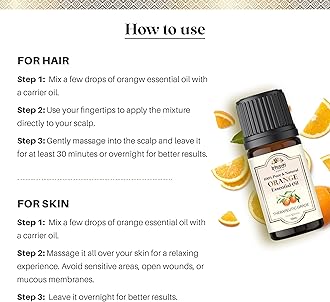 Khadi Earth Orange Essential Oil for Skin, Aromatherapy and Diffuser | Orange Oil to Improve Skin Complexion & Enhance Mood | 100% Pure & Natural Orange Essential Oil - 10ml