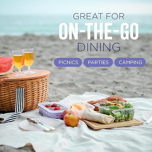 Miniatura 7 de Platos de papel de 9 pulgadas a granel  Platos de papel blanco para fiestas  Platos de papel desechables sin revestimiento para microondas  Platos