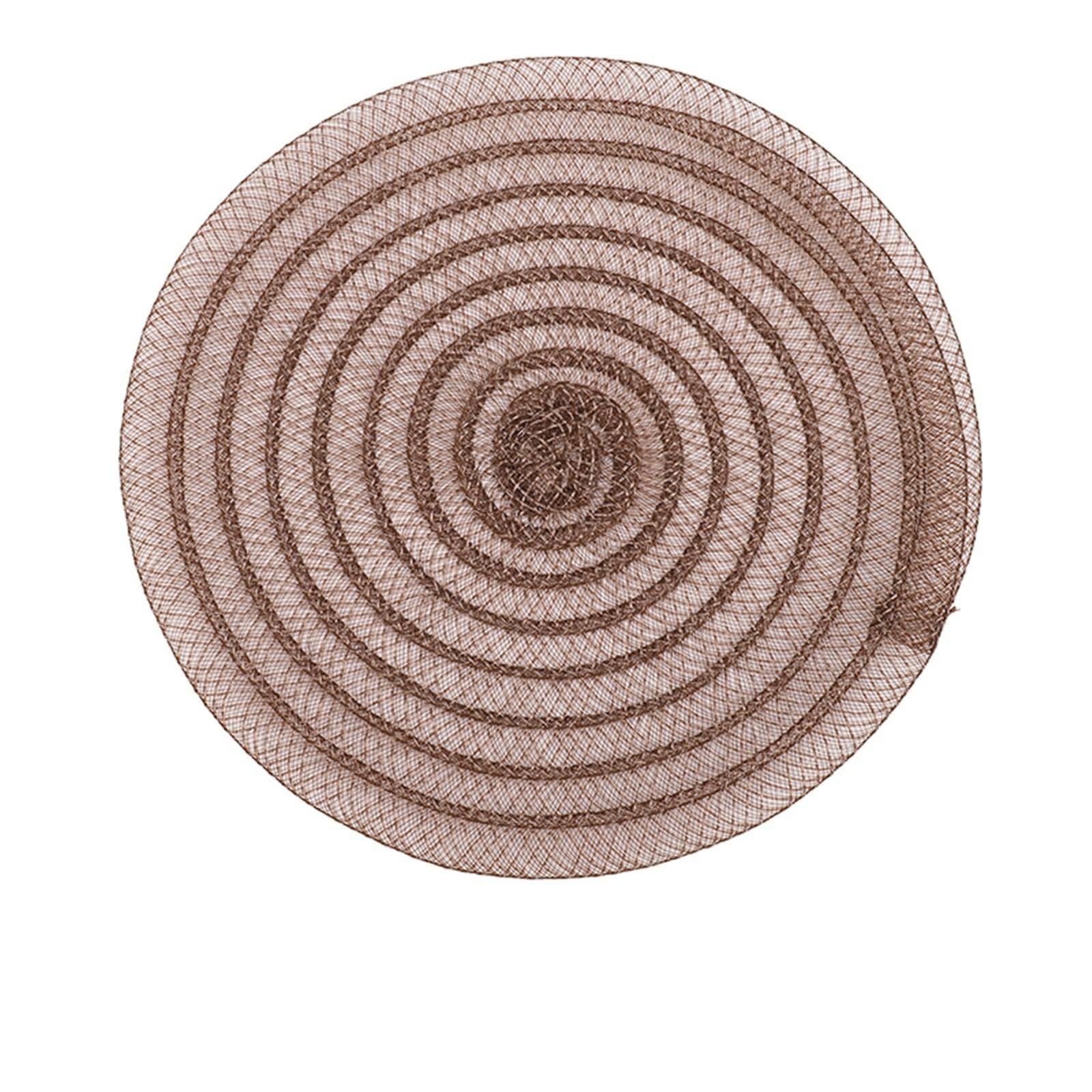 Set de table imperméable et lavable en PVC marron motif spirale
