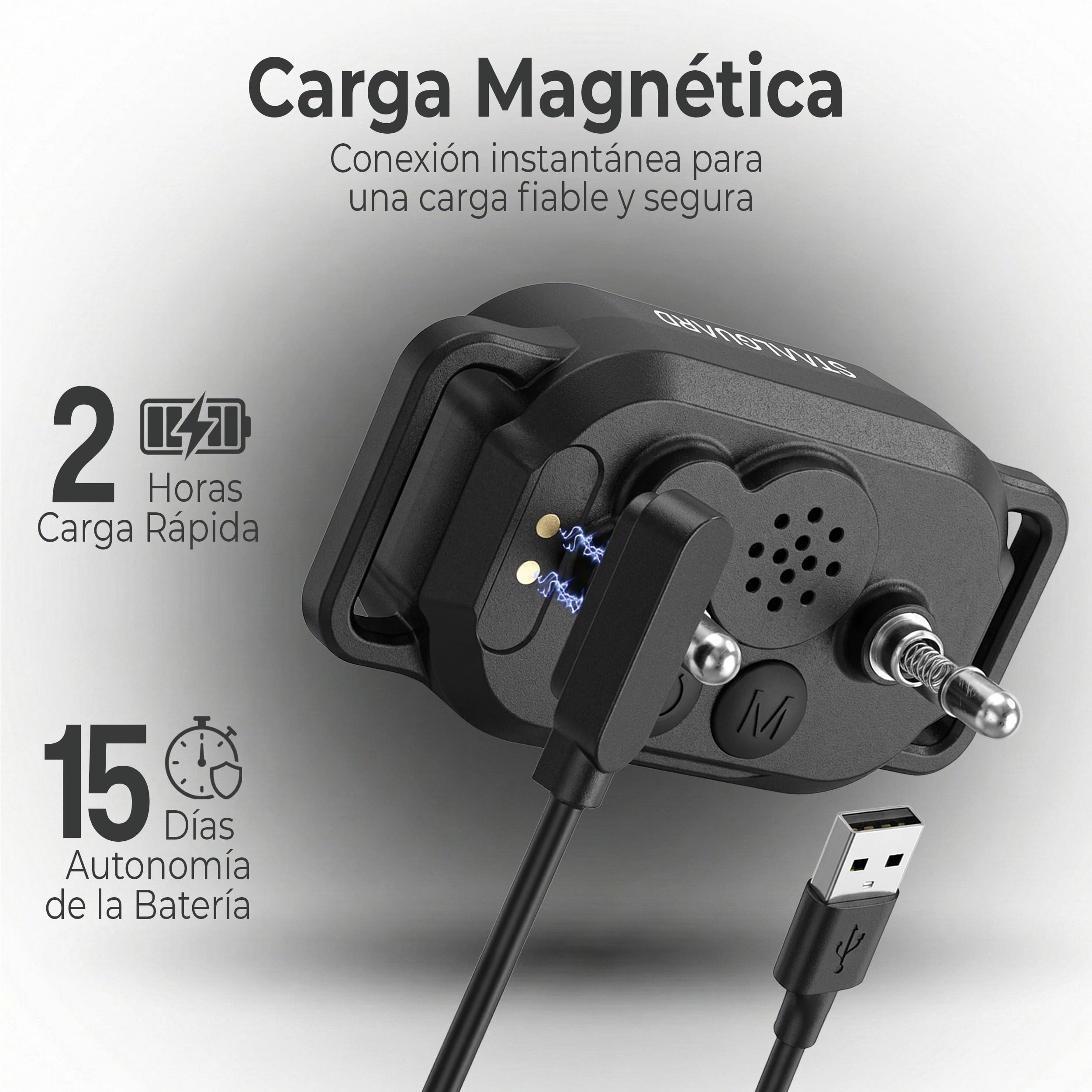2 en 1 Collar Adiestramiento Perros y Collar Antiladridos con Mando a Distancia – Automático y Manual – Sin Descarga Eléctrica – Modo Pitido, Vibración Progresiva – Impermeable IP67