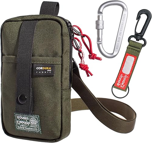 Rough Enough - Bolso bandolera pequeño para teléfono celular, bolsa táctica para hombre