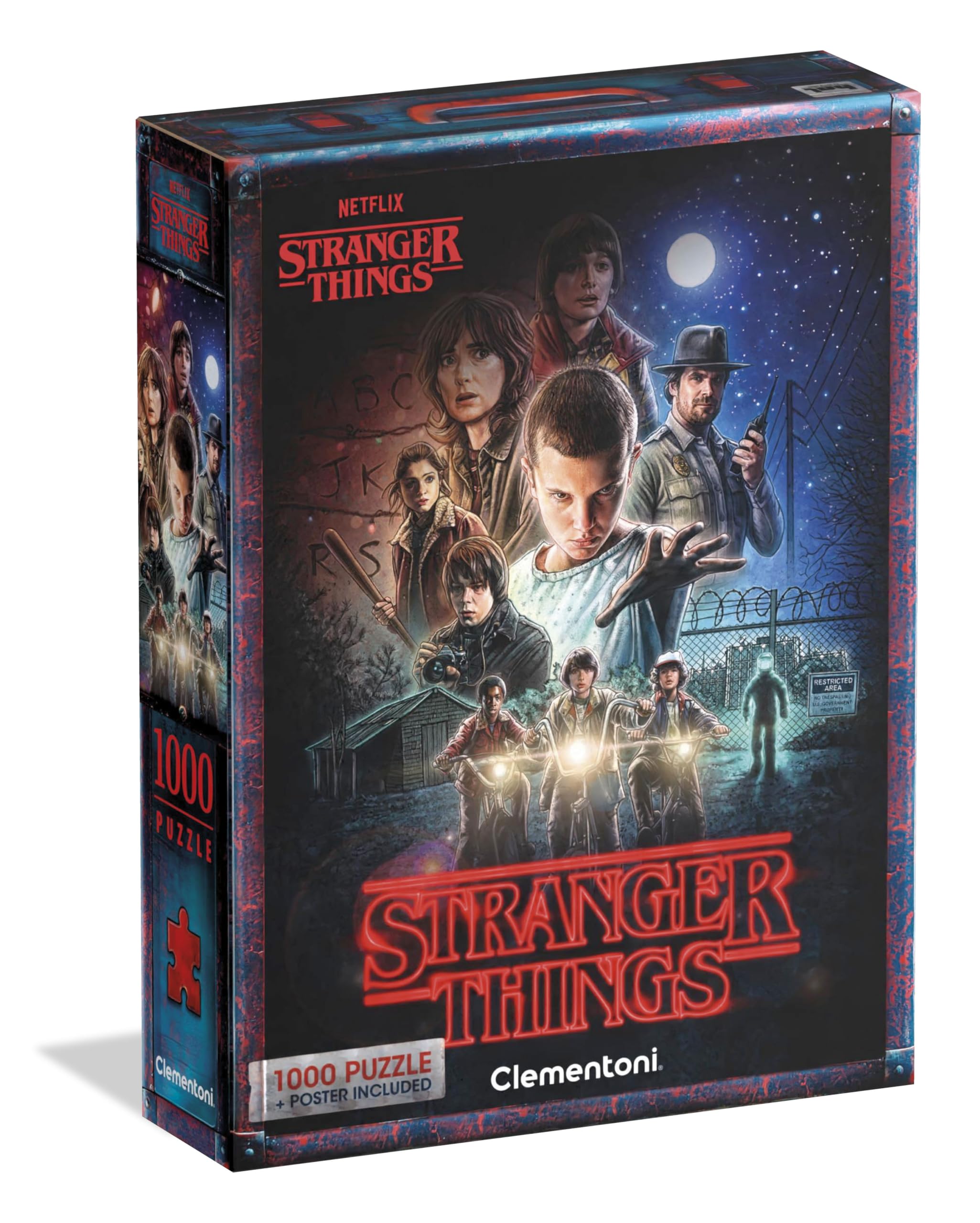 Clementoni Puzzle 1000 Pezzi Stranger Things – Serie TV Netflix, Made In Italy, 70x50 Cm