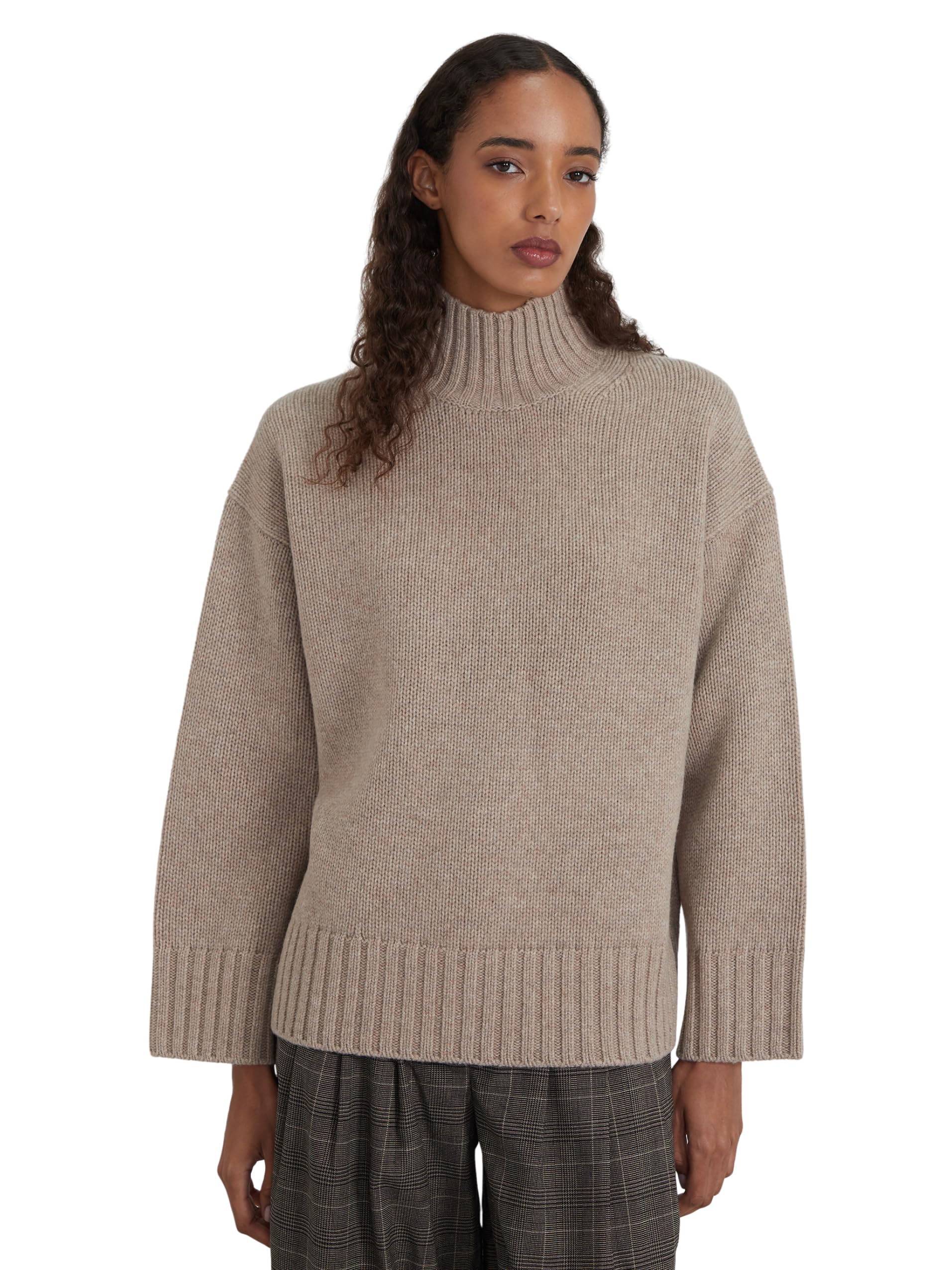 Style & Republic Maglione da donna oversize in 90% lana merino, 10% cashmere, morbido maglione boxy | caldo ed elegante per autunno e inverno