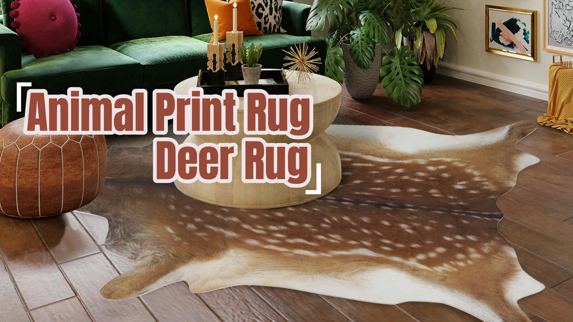 Amazon.com: Deer Rug Deer Hide Rug Cow Print Rug Faux Cow Hide