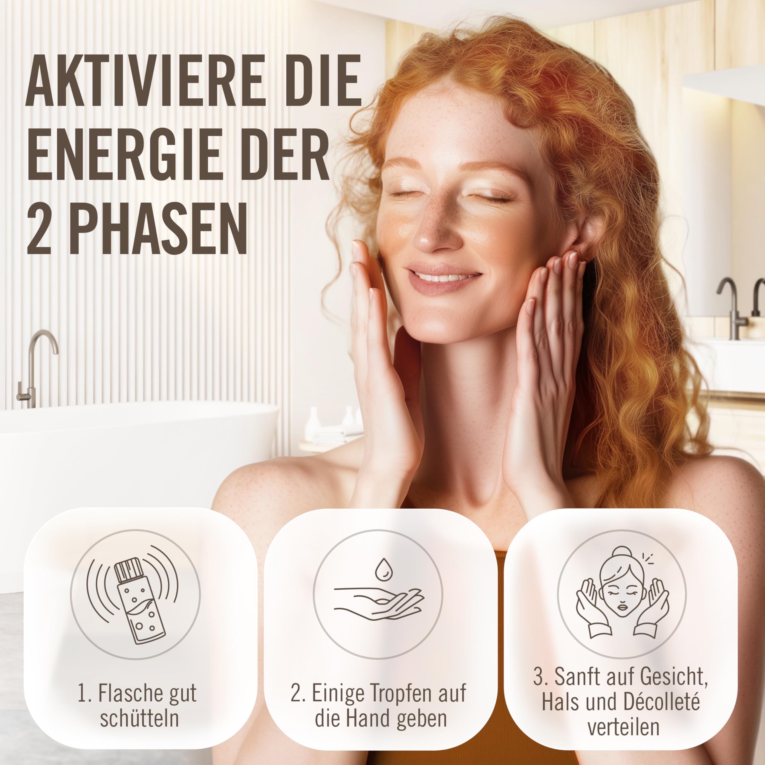 ARYA LAYA Serum równoważące wilgoć i tłuszcz Klassiker, 2 x 50 ml – 2-fazowe serum energetyczne dla wielu typów skóry, alternatywa dla ampułek, zmniejsza pierwsze zmarszczki, rewitalizujące i