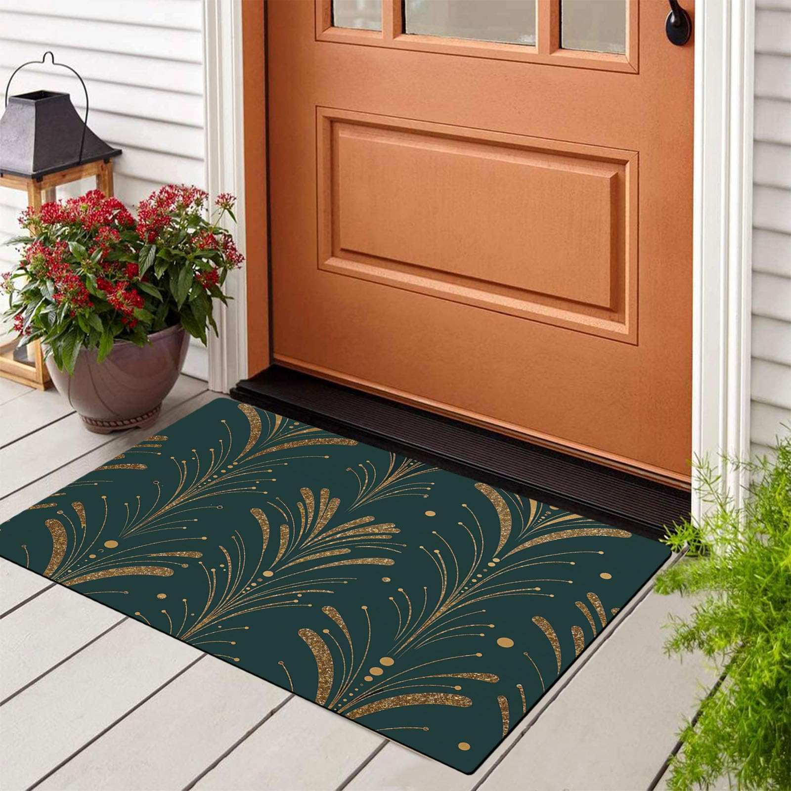Paillasson de intérieur Antidérapant, Tapis de Rétro Luxe, Tapis Salle de Bain Flanelle Douce, Absorbant l'eau, pour Cuisine (Cristal Pierre Précieuse, 80x120cm
