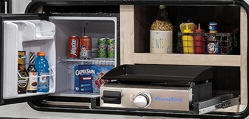 Miniatura 6 de Flame King Plancha plana de 17 pulgadas para parrilla de barbacoa con regulador, parrilla de gas propano para cocina extraíble de RV