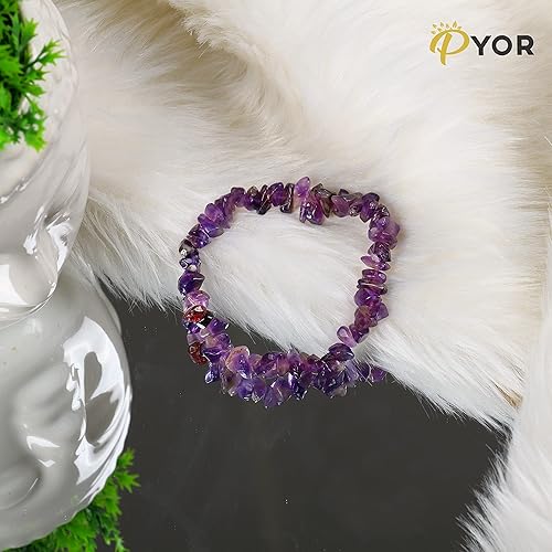 Vista 4 de PYOR Crystal Beads Bracelet Natural Gemstones Chakra Healing Crystals Charm Bracelets Wealth Prosperity Stone Spiritual Gift