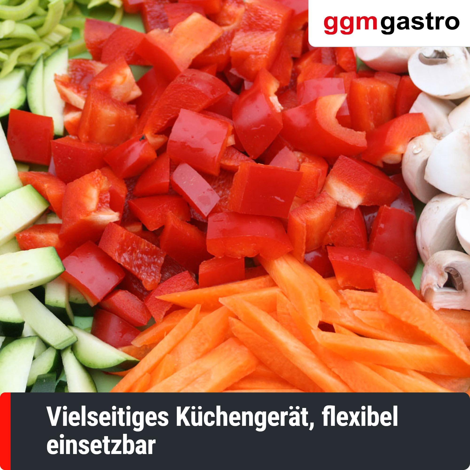 GGM Gastro Gemüseschneider 550W mit 5 Scheiben
