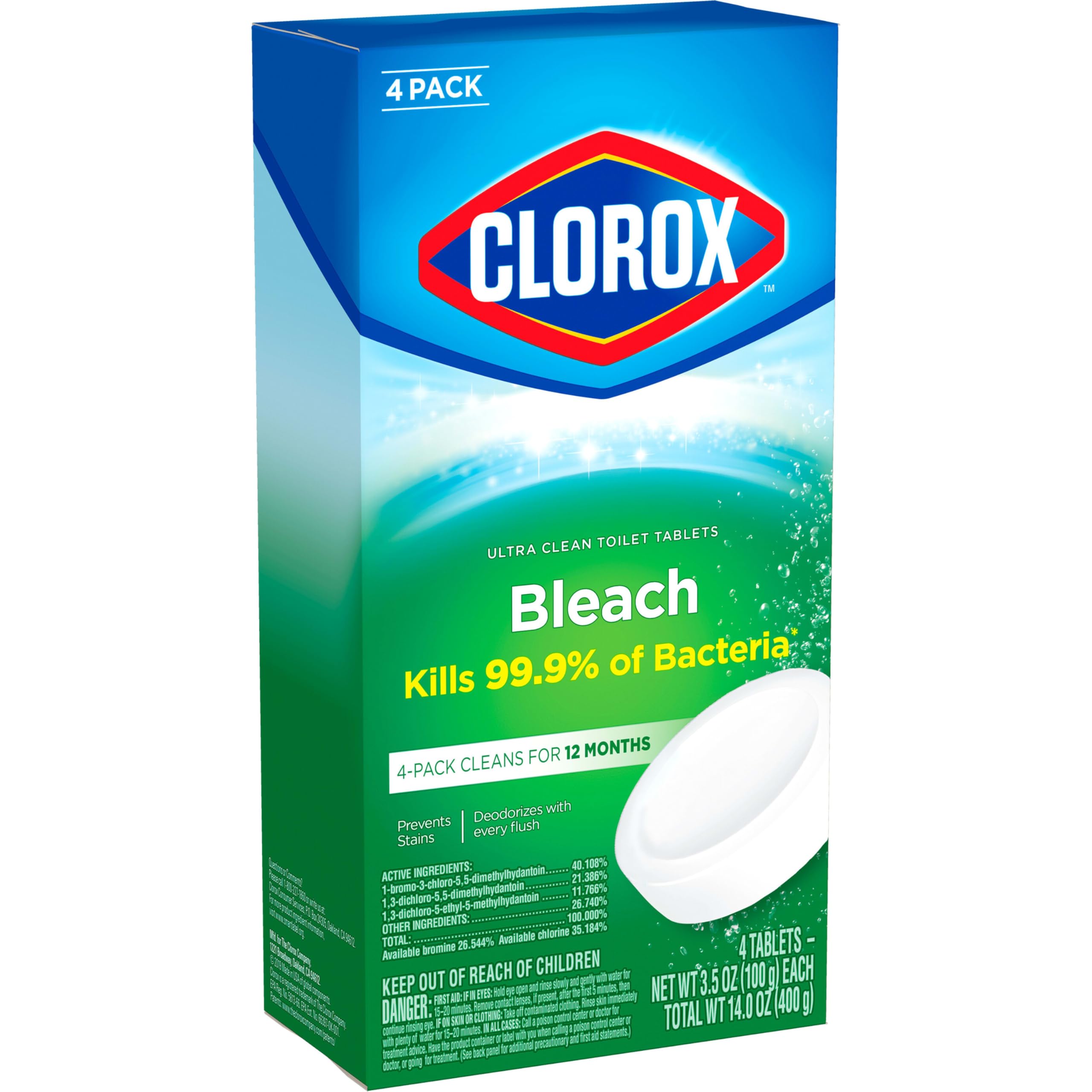 Bleach Toilet Tablets 4 Count T636223
