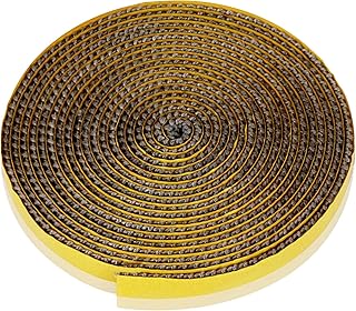 Coicok Junta Refractaria Chimenea, Autoadhesivo Junta Cristal Chimenea para Estufa de Leña, Chimeneas de Leña, Tubos de Estufa, 3mm x 10mm x 4m, Tira de Sellado de Fibra de Vidrio Resistente al Calor
