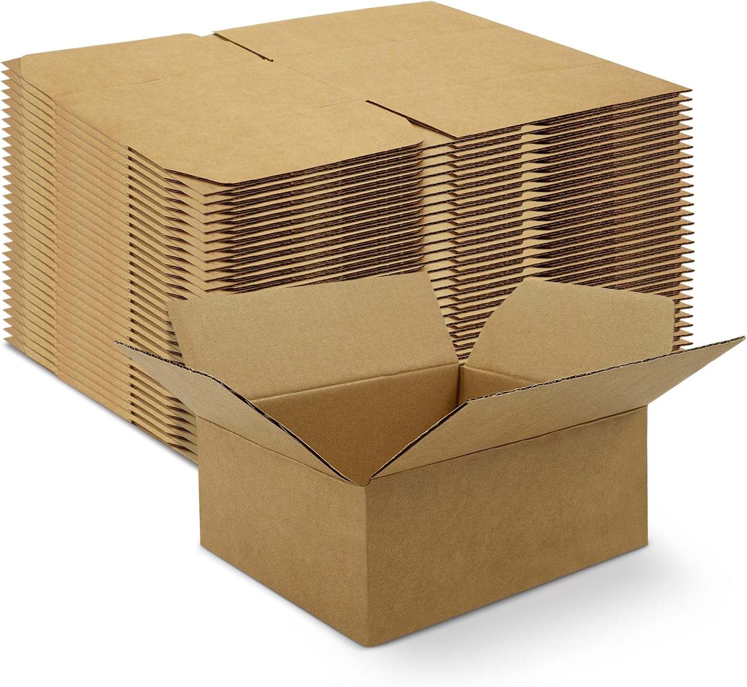 30 Pack 8 x 6 x 4 Inches Small Shipping Boxes, Sturdy Brown Cube Corrugated Cardboard Storage Boxes for Packaging, Mailing, Moving, Home Business