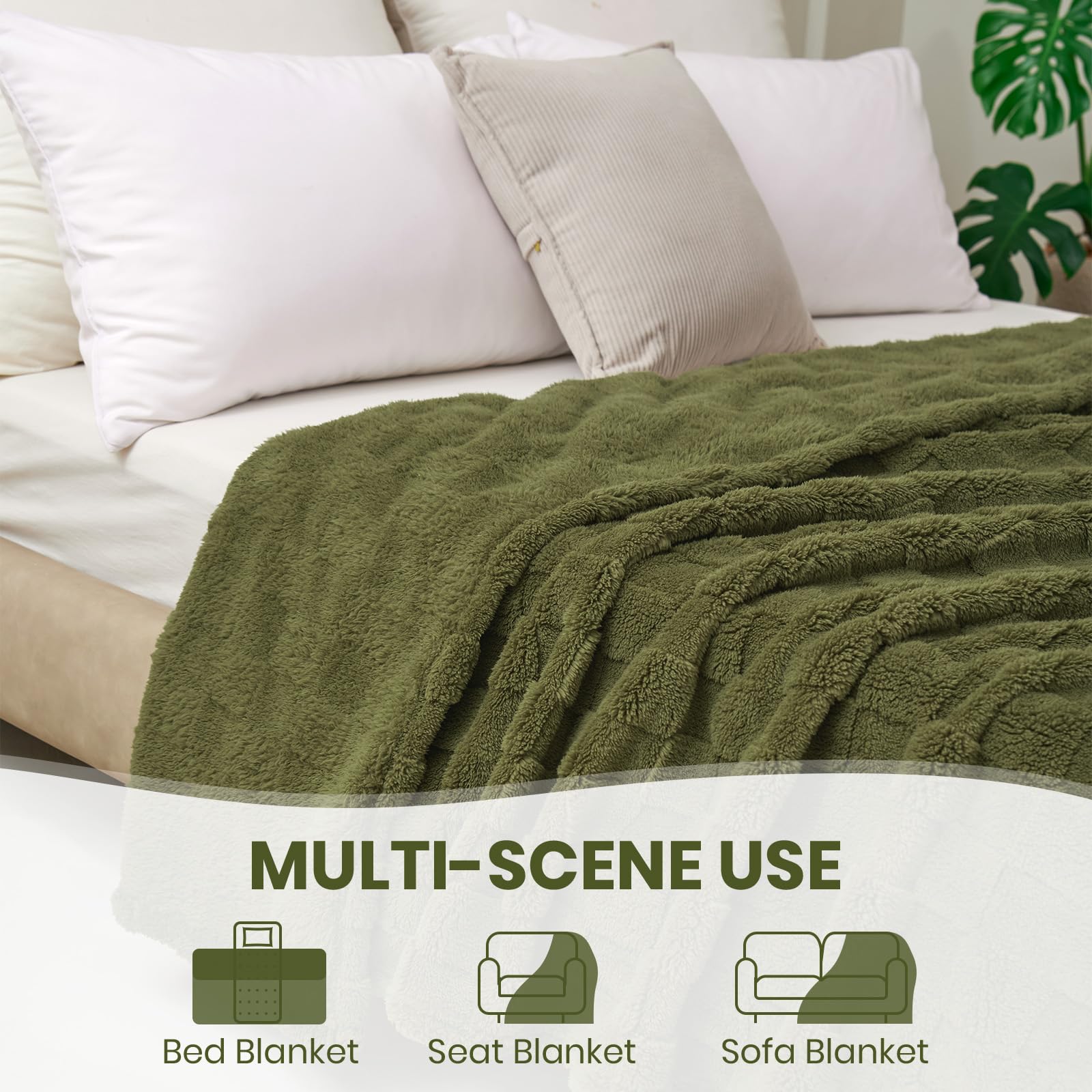 Good Nite Coperta Pile Plaid a Scacchi - Coperta Letto Matrimoniale e Singolo, Coperta Divano, Coperta Quattro Stagioni Morbido Accogliente e Caldo Saldo per Primavera Estiva Autunno Inverno