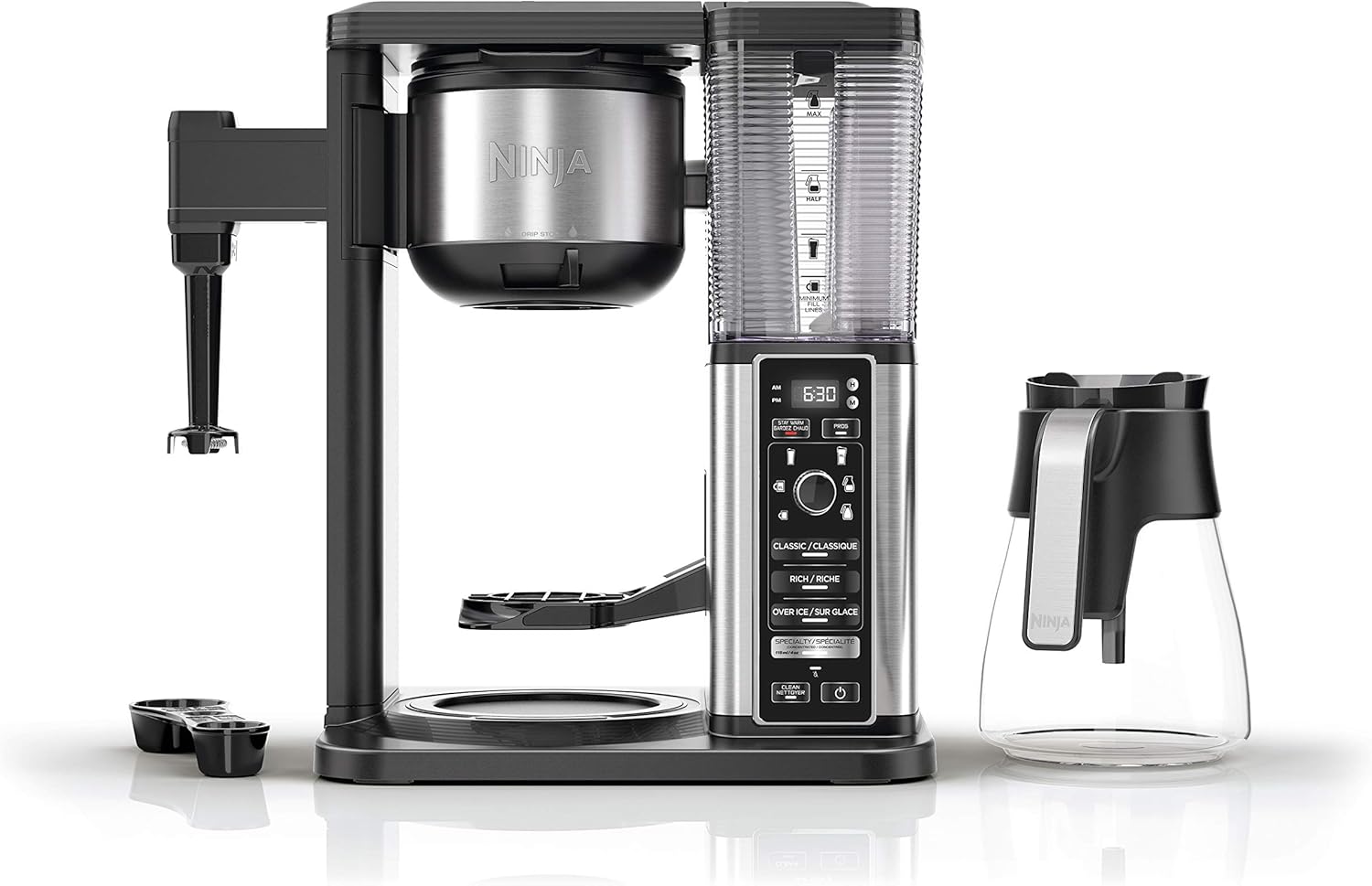 Ninja CM400C, Specialty Coffee Maker with FoldAway Frother and Glass
