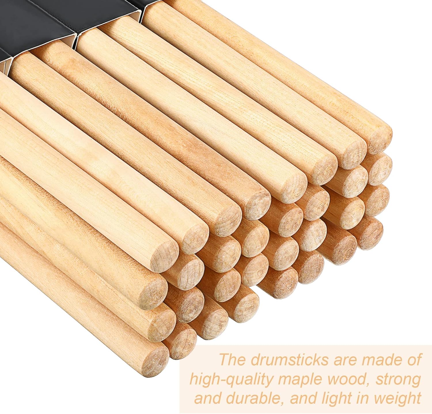 Boao 16 Pairs 7A Maple Drum Sticks Classic Maple Wood Drumsticks for Rock Kids Beginners Band Musical Instrument Percussion Accessories : Musical Instruments
